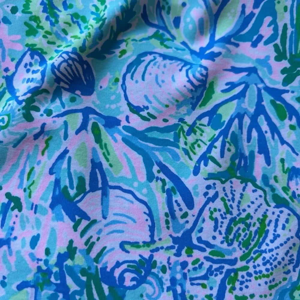 Lilly Pulitzer X Meryl Bra Tank Top Womens SMALL or MED Surf Blue Soleil $118